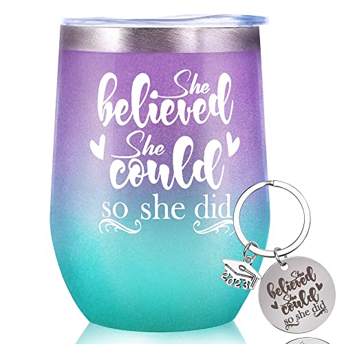 80Unclekimby Graduation Gifts For Her - Insulated Tumbler & Keychain, College High School Preschool Congrats Grad Gift Ideas Women Girls Graduate #TOP12