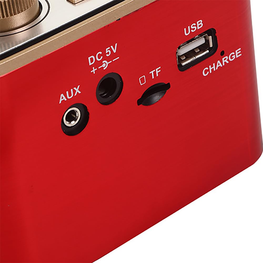 TsoLay Radio Portátil Retro, Radio Am FM con Linterna, Luz Ambiental Y Mango Largo, Altavoz Bluetooth, Sonido Claro, Soporte para Reproducción De Tarjeta AUX/TF/Disco U, Regalos para Personas Mayores
