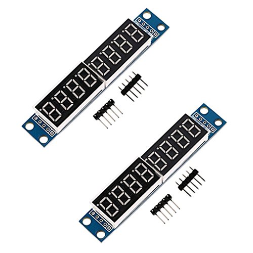 HiLetgo 2pcs MAX7219 8-Digital Segment Digital LED Display Tube for Arduino 51/AVR/STM32