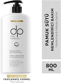 dp Daily Perfection, 1 Cotton Milk Wheat Protein Shampoo (800 Ml) 1 Conditioner Coconut (500 Ml) Set