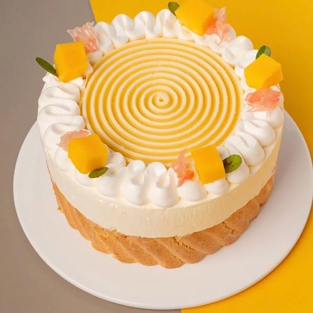 Image of MoldBerry Silicone Cake Mould, Spiral Design Round Ring Silicone Mould Insert Decor Mousse Cake Decorating Chocolate Ice Cream Baking Pan Dessert Cake Mould (White)
