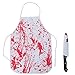 DOITOOL - Grembiule da macellaio per Halloween, con motivo sanguinoso, ideale per travestimenti, colore: rosso
