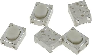 100 piezas CC 12 V 50 mA Micro Botón Tact Switch SMD 4 pines 3 x 4 x 2,5 mm Blanco Tactile Tact Push Button Micro Switch (Color: Pie de Encuadernación)