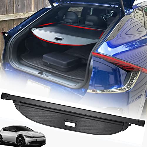 Image of Cargo Cover for Kia EV6 Accessories,Carbon Fiber Texture Retractable Rear Trunk Organizer Trunk Cover Privacy Security Screen Shield Shade for 2022 2023 2024 2025 2026 Kia EV6 Accessories