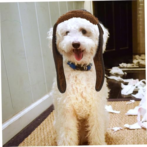 Balacoo Sombrero Piloto para Perro XL Marrón miniatura 5