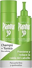 Plantur 39 Pack de Shampoo Cafeína 250 ml y Tonico 200 ml | Evita y Reduce la Caida Cabello Mujer | Para Cabello Fino y Quebradizo | Tratamiento Anticaida Cabello Mujer