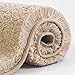 VANZAVANZU Tapis de Bain Antidérapant Tapis Salle de Bain Épaissi Tapis Sortie de Douche Absorbant Tapis de Sol Ultra Doux en Microfibre, Séchage Rapide, Lavable en Machine - 50 x 80cm (Beige)