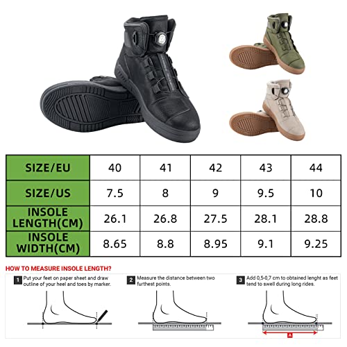 Rockbros Motorcycle Shoes For Men Reinforced Leather Motorcycle Riding Shoes Anti-Slip Breathable Motorcycle Riding Boots Motorcycle Protective Footwear #TOP6