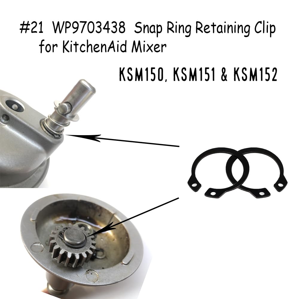 Amazon.com: HISELUR 2 Pack WP9703438 Shaft Gasket Washer Snap Ring