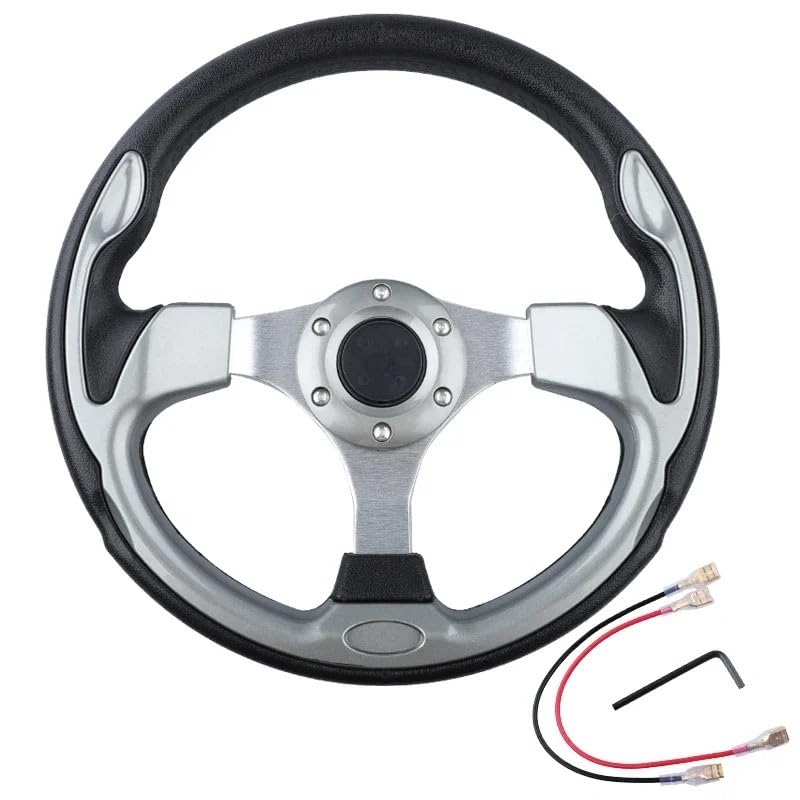 Volante da Corsa universale,Volante da Corsa Volante universale 320mm Telaio in alluminio PVC for auto da corsa(Titanium)