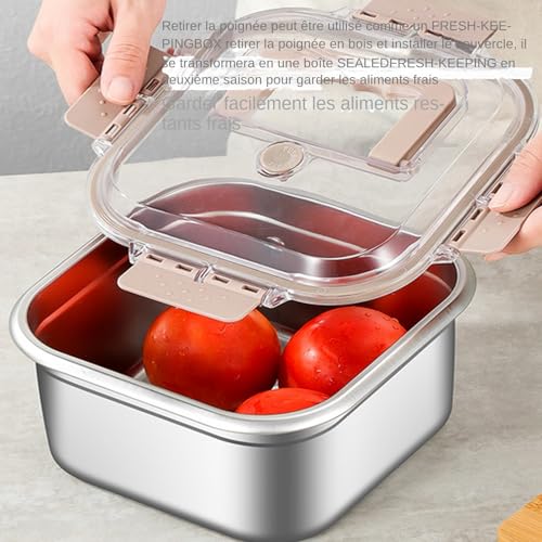 Friteuse Avec Panier, Friteuse Multifonction Grande Capacité, En Acier Inoxydable Anti-Éclaboussures pour Poulet et Frites – Image 3