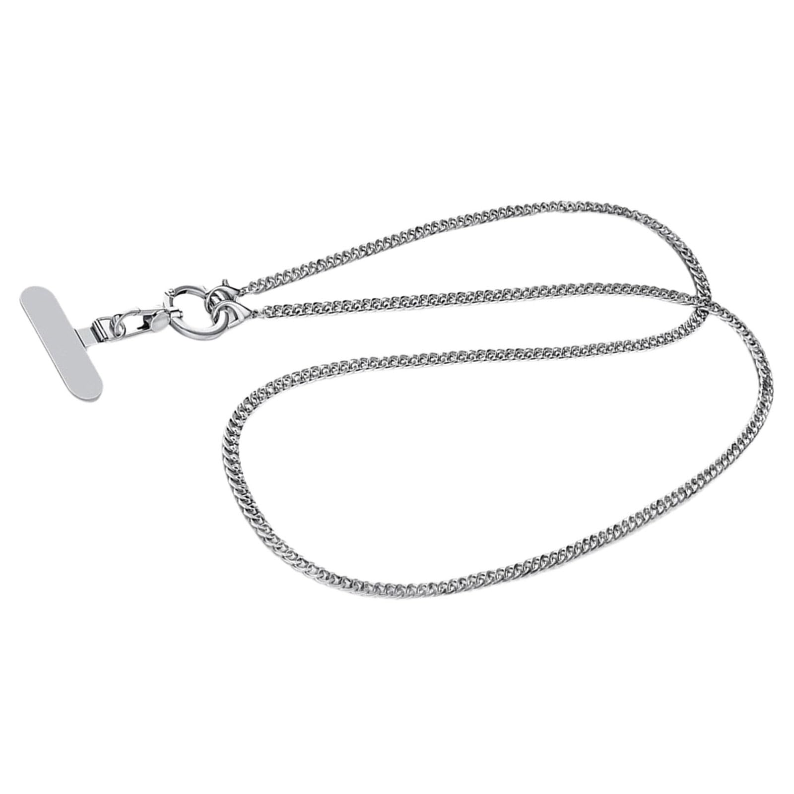 Metal Phone Lanyard Crossbody Chain with 360 Degree Rotating Clip and 120cm Adjustable Strap for Handsfree Carrying Phone Neck Strap Lanyard