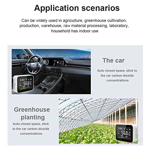 Qican WiFi Smart CO2 Detector Portátil Monitor de Qualidade do Ar Medidor de Alarme de CO2 LCD Tempe