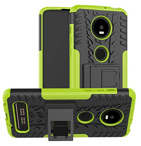 Protection Moto Z4 Play pour Usage Intensif - Coque Yiakeng Verte 6.2"