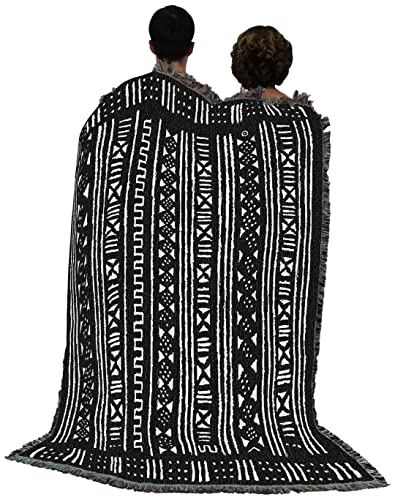 Pure Country Weavers Mud Cloth Blanket - African Style - African Cultural Gift Tapestry Throw Woven From Cotton - Made In The Usa (72X54) #TOP2