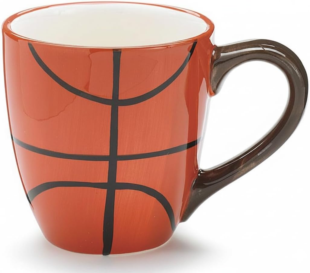 Ceramic 13 Oz Basketball Coffee Mug Great Gift for Basketball Sport Fans