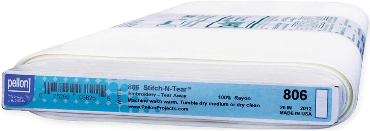 Pellon Stitch-N-Tear, White, 20" x 30 yd.