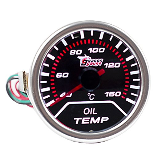 Cadran température d'huile rétroéclairé 52mm manomètre voiture noir