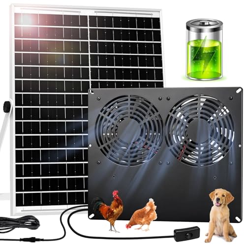 25W Metal Frame Solar Fan with Battery