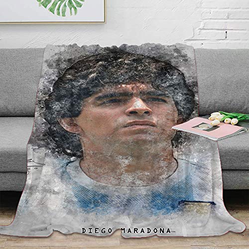 Diego Maradona Argentina - Manta de forro polar para sala de estar o dormitorio, tamaño individual para cuna, cama, sillón, 152,4 x 203,2 cm