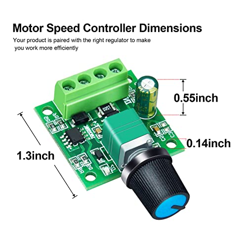 ALEDECO Pacote com 3 PWM Baixa Tensão DC 1,8V 3V 5V 6V 12V 2A Controlador de Velocidade do Motor
