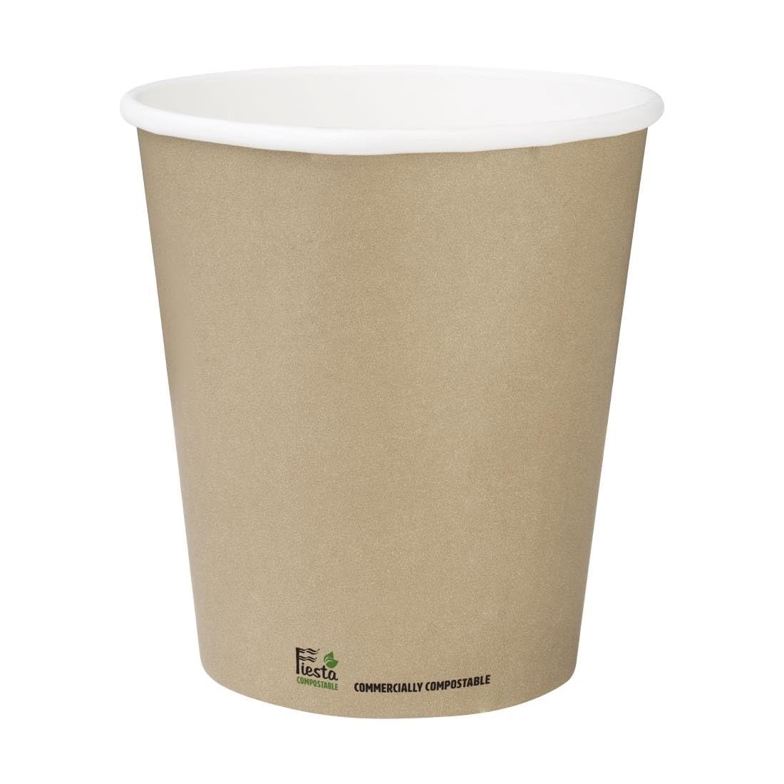 Fiesta Compostable Hot Cup Single Wall Kraft, 12 oz, Sleeve 50