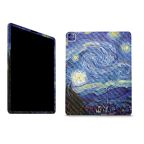 Image of MightySkins Carbon Fiber Skin Compatible with Apple iPad Pro 12.9 inch M2 6th Gen (2022) Full Wrap Kit - Starry Night | Protective, Durable Textured Carbon Fiber Finish | Easy to Apply | Made in The USA