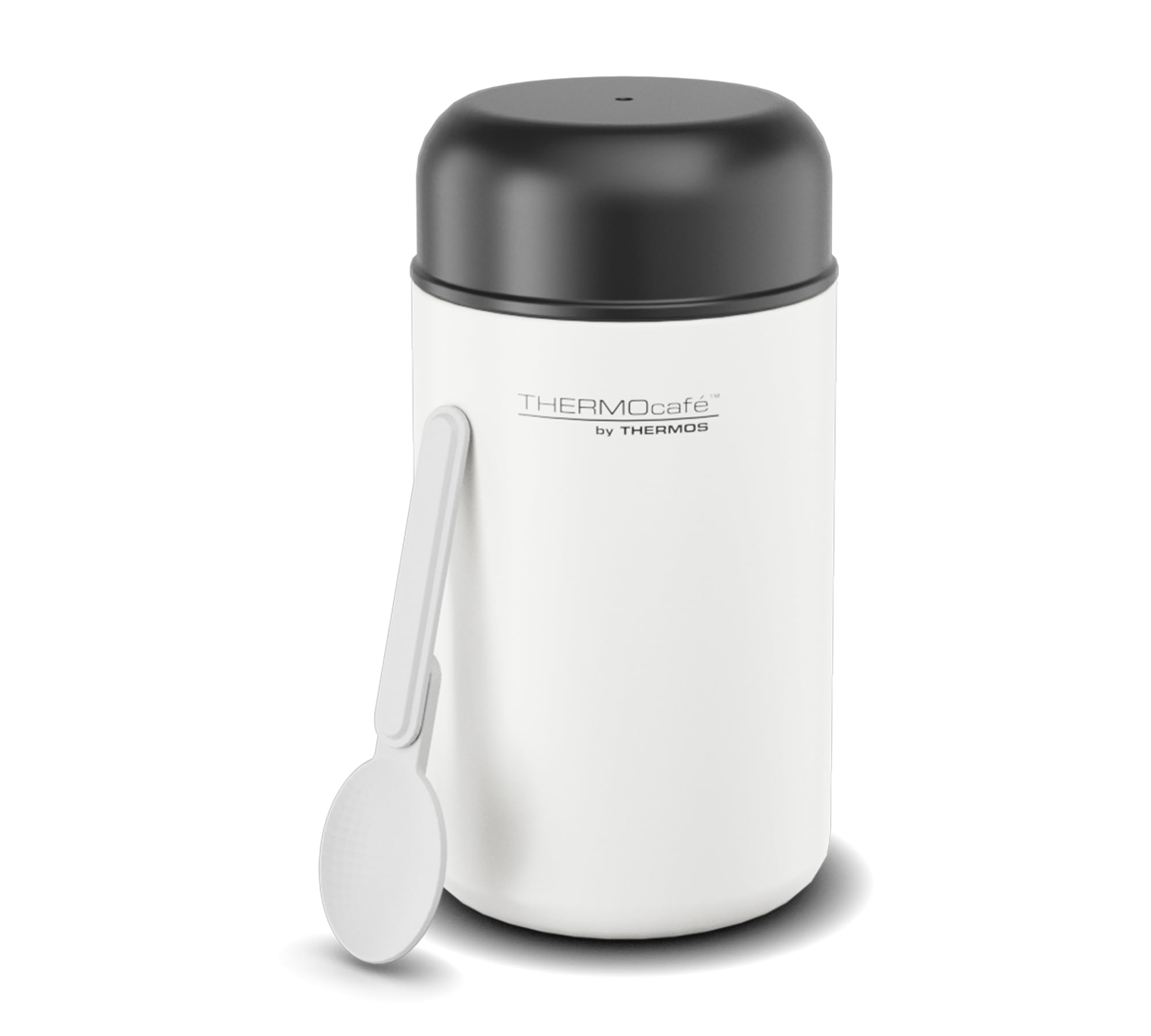 TC DAILY FOOD JAR 0,40l, white mat, contenitore termico per alimenti in acciaio inox con cucchiaio in plastica, 6 ore di caldo / 12 ore di freddo, contenitore per il pranzo by THERMOS