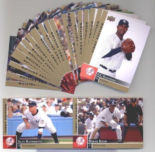 2009 Upper Deck First Edition Baseball Cards New York Yankees Team Set (25 Cards !)