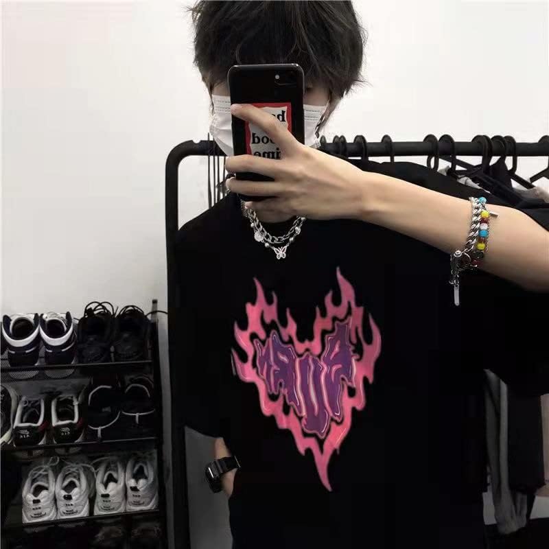 Miniatura 4 de Alternativa Dark Academia Graphic Camisetas Grunge Manga Corta Oversized Streetwear Preppy Cyberpunk Techwear