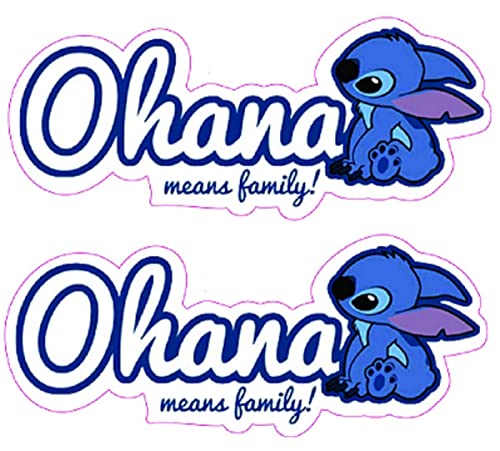 Ohana Means Family Family Means Nobody Gets Left Behind Or Forgotten Vinyl Sticker Decal Quotes Car Laptop Wall Window Bumper Sticker Waterproof Cell Windows Cars Trucks #TOP6