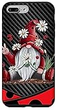 Red Gnome Hippie Daisy Flowers Gnome Ladybugs - Christmas Case for iPhone 7 Plus/8 Plus