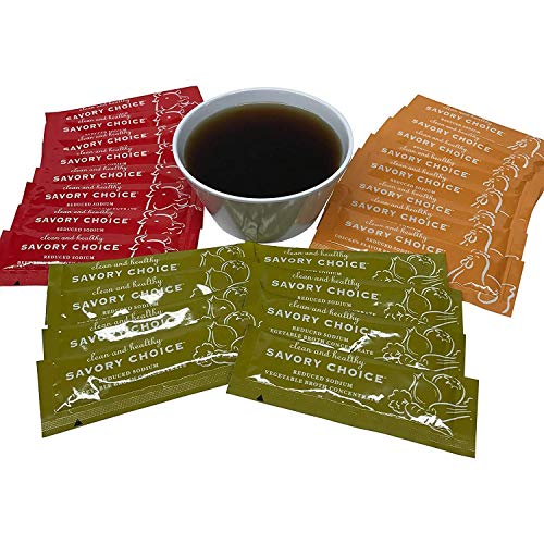 Savory Choice Variety Pack: Chicken Broth Concentrate 5.1 oz, Beef Broth Concentrate 5.1 oz, Vegetable Broth Concentrate 4.06 oz (1 of each)