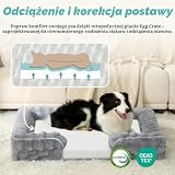 COZY KISS Ortopedyczne Legowisko dla bardzo dużych psów, XXL, 122x89x20cm