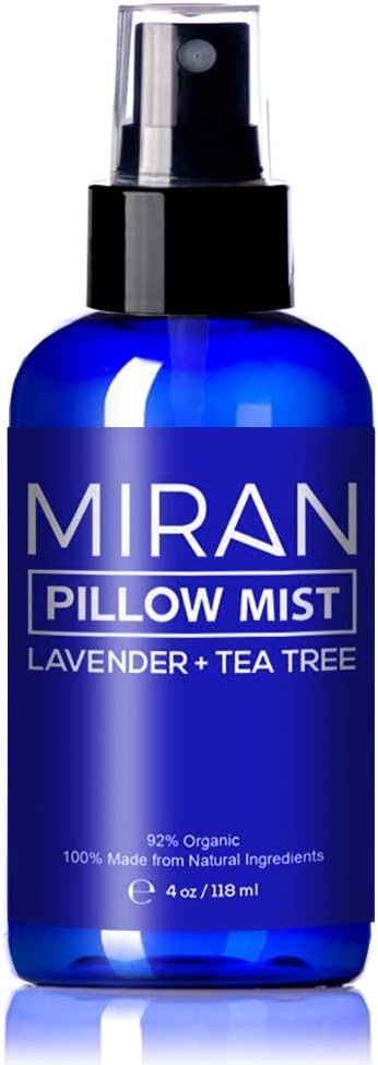 MIRAN Lavender Pillow Mist | Lavender & Green Tea Aromatherapy Pillow & Room Spray | Calming Natural Sleep Mist with Pure Essential Oils | Safe on Linen Sheets | by Miran Blankets