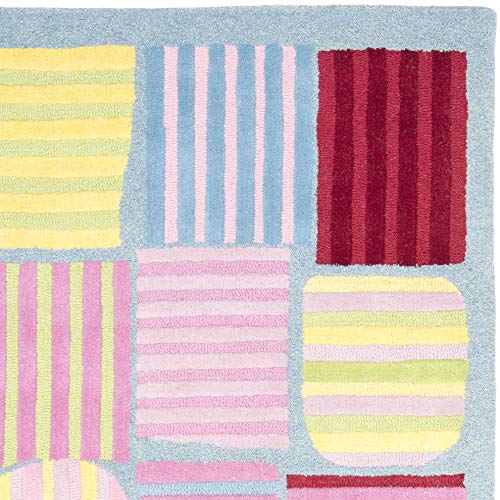 Tapete decorativo rectangular 5 x 8 pies de lana y algodón miniatura 5
