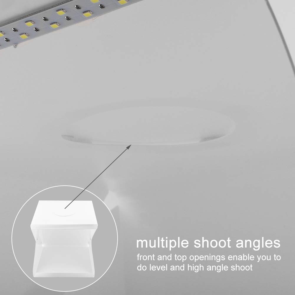 Kit de Boîte de Tente d'éclairage de Photographie avec 2 Sacs de Toile de Fond, Idéal pour la Photographie de Produits SM, Studio Photo LED pour des Images Nettes, Ensemble de