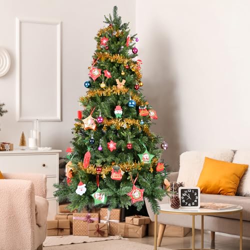 YEAUPE PRO Kunstlicher Weihnachtsbaum 160 cm mit 800 Spitzen, PVC + PE | Robuster Metallständer mit inkludiertem 9 m Dekorationsband | Für Innen- und Außenbereich