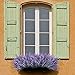 Ouddy Decor 12 Bundles Artificial Lavender Fake Flowers Faux Plastic Plants for Home Wedding Kitchen Garden Patio Window Box Office Table Centerpieces Indoor Outdoor Decor, Gray Purple
