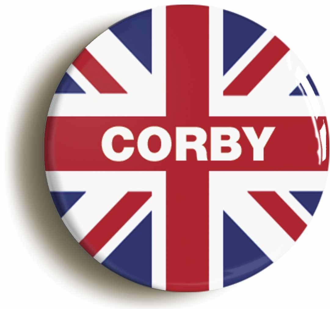 Corby Union Jack Fridge Magnet (Circular 2inch / 50mm Diameter)