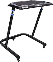 Vista 1 de ThinkRider Escritorio ajustable para bicicleta – Carrito de computadora portátil con ruedas para bicicleta o entrenador estacionario – Ejercicio