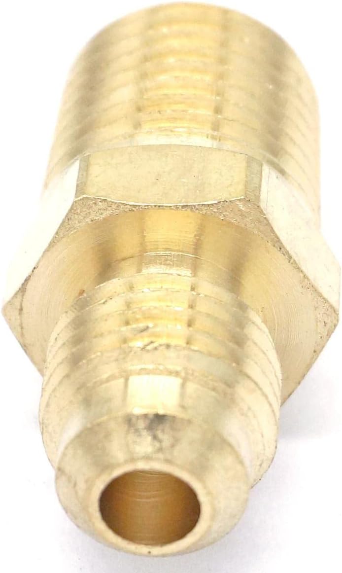 SAE Flare Thread 7/16"-20 UNF To 1/4" NPT Male Fit Tube O.D Hex Brass 45 Degree Pipe Fitting Connectors 1000PSI