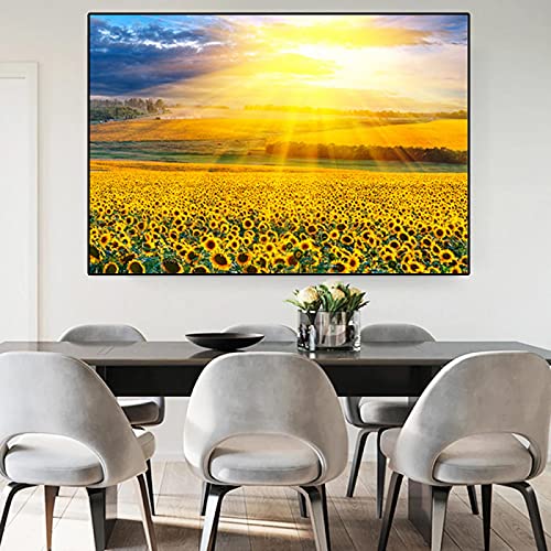 Impression sur toile tournesol 70x100cm pour habiller un grand mur