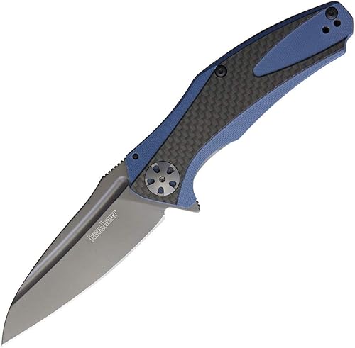 Kershaw Natrix Cuchillo de bolsillo, cuchillos plegables con hoja de punto caído, cierre de submarco, sistema de apertura de rodamiento de bolas