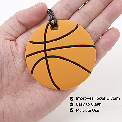 Image of Sports Ball Series Baby Teething Toys,Food Grade Silicone Chew Teether for 3 Months+ Infant Boy and Girl,Toddler Sensory Chewing Teether,BPA Free (Basketball)