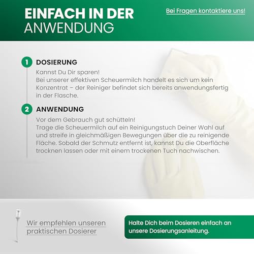 Scheuermilch BiOHY 2 x 1 Liter zur Entfernung von hartnäckigem Schmutz