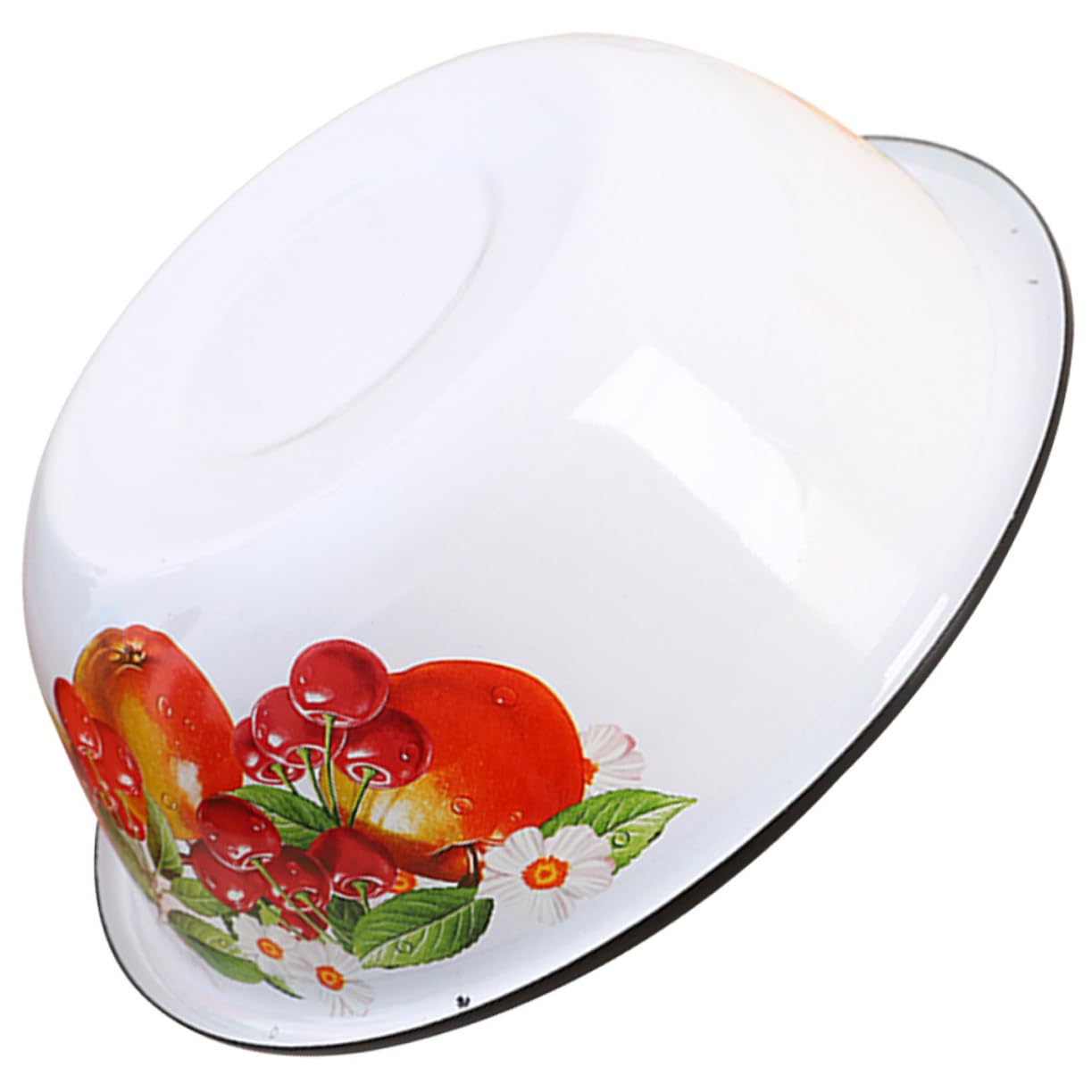 Alipis Vintage Enamel Salad Bowl Retro Style Multi-function Basin for Salad and Mixing Enamelware for Kitchen Restaurant and Parties Capacity Smooth Edges