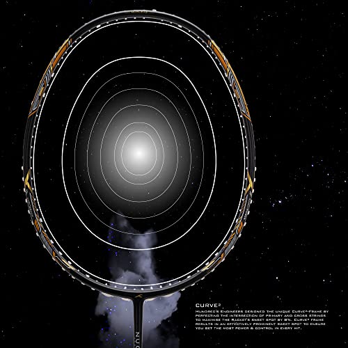 Image of Hundred Nuclear 72 Carbon Fibre Unstrung Badminton Racket with Full Racket Cover for Intermediate Players