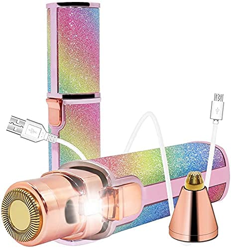 Red-Rubby 2 IN 1 USB FLAWLESS TRIMMER Rainbow Runtime: 45 min Trimmer for Men & Women (Multicolor)