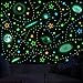 Stelle Fluorescenti Adesive Soffitto, 497 pezzi 3D Adesivi Murali Autoadesivi Rimovibili con Stelle, Luna, Sistema Solare Galaxy e Pianeti Wall Stickers per Bambini Nursery DIY Bedroom Decor